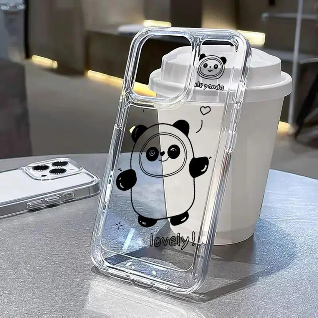 Lovely Astronaut Panda Clear Acrylic Case