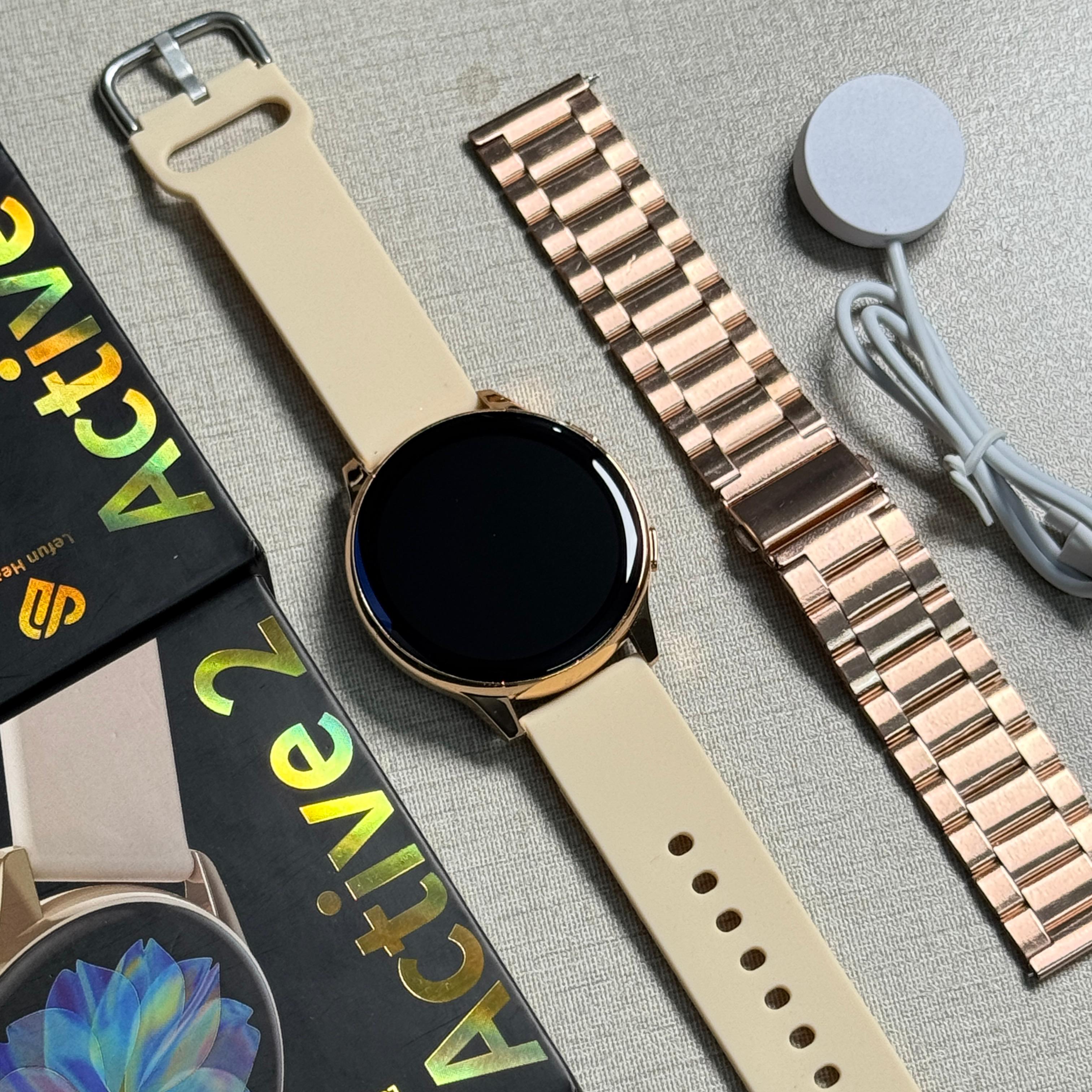 Active 2 Smart Watch with 2 Straps (silicon + Rolex)