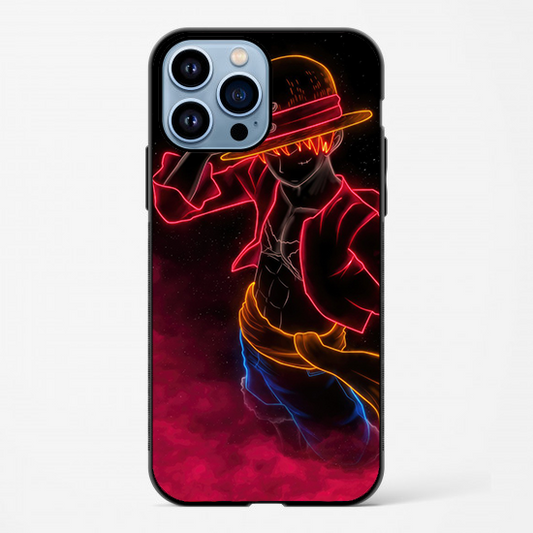 Luffy One Piece Neon Anime Printed Glossy Case