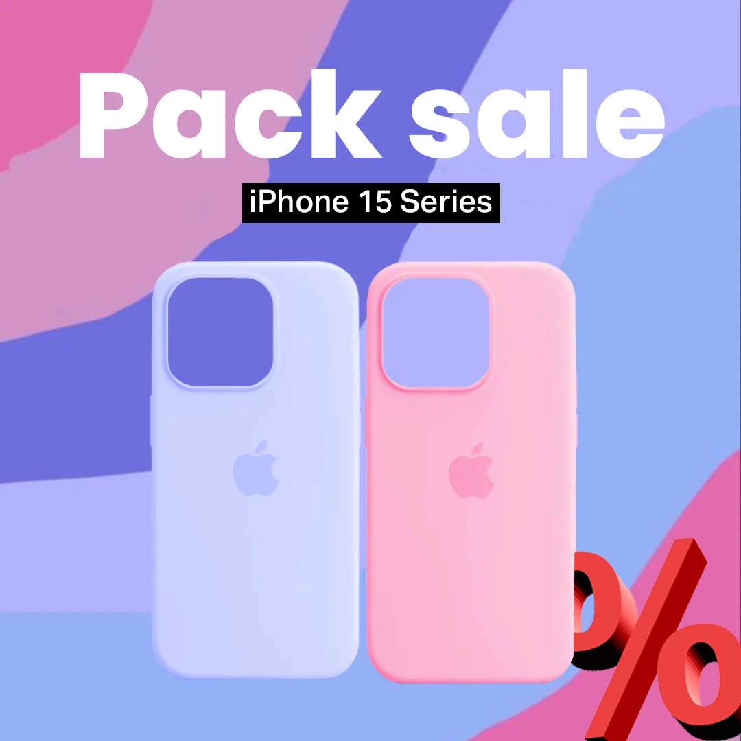 Pack of Two Silicon Cases (iPhone 15 series) - RedPear