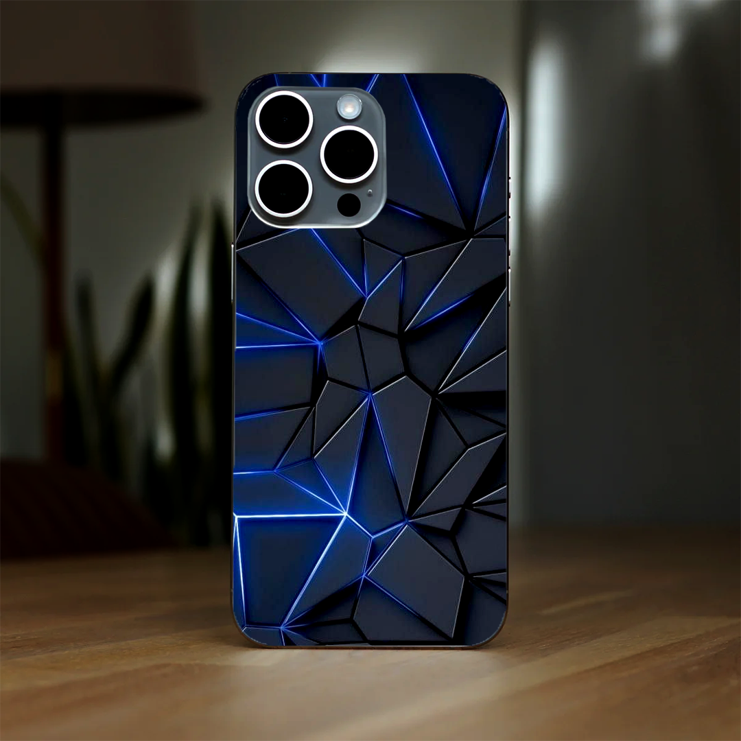 Abstract Neon Glowing Lines 3D Skin