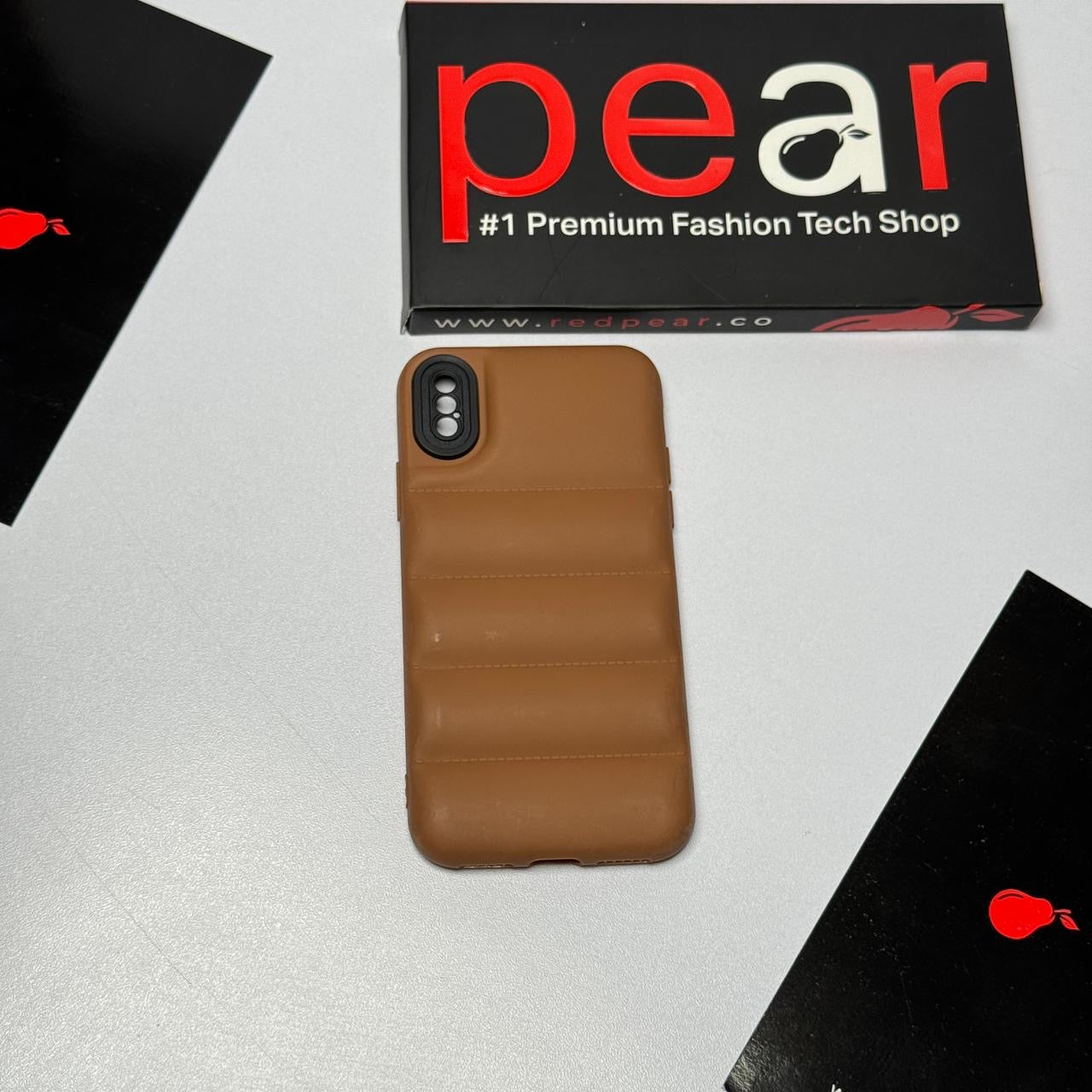 iPhone X Brown Puffer Case (RPS)