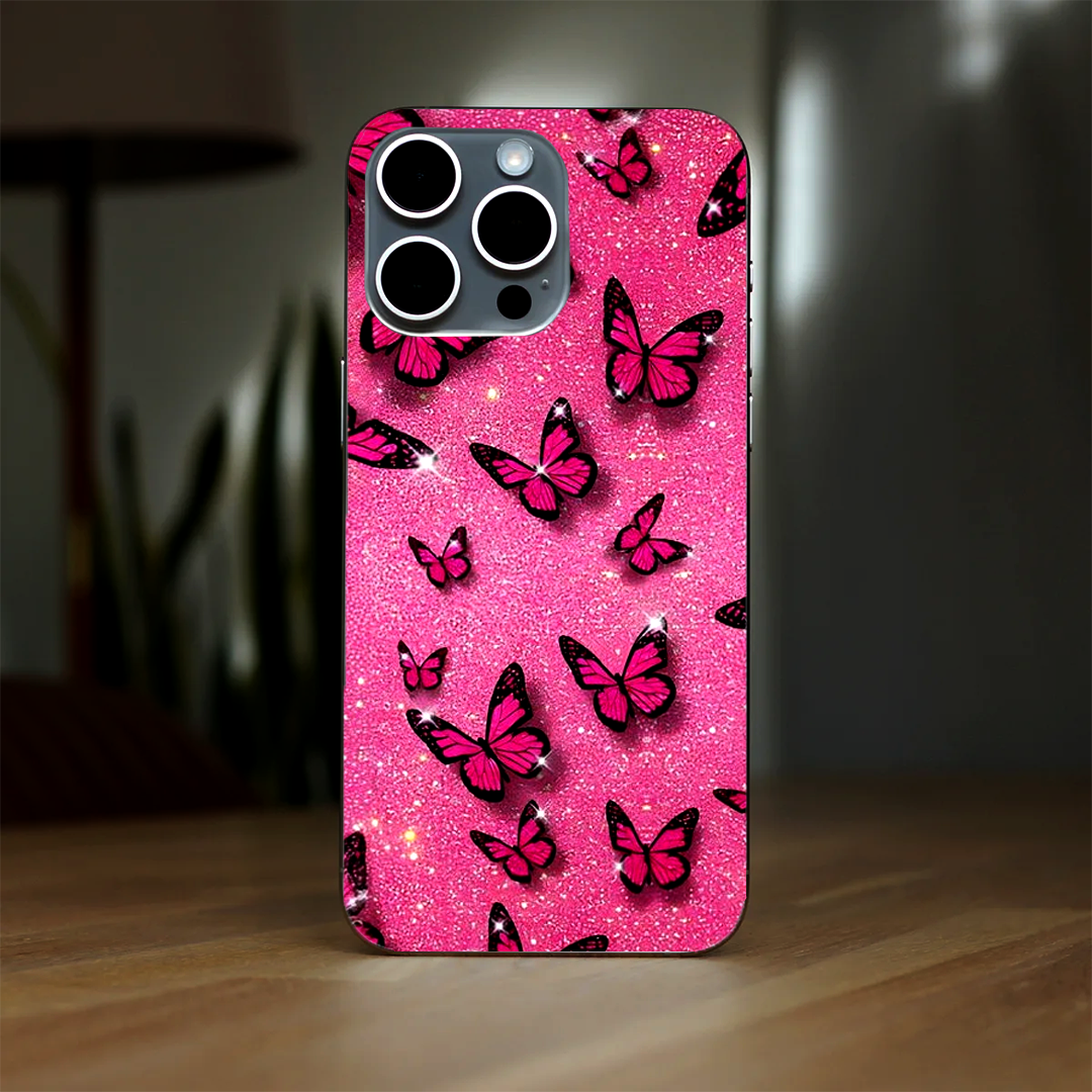 Pink Butterflies 3D Skin