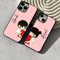 Custom Name Printed Couple Premium Glossy Cases