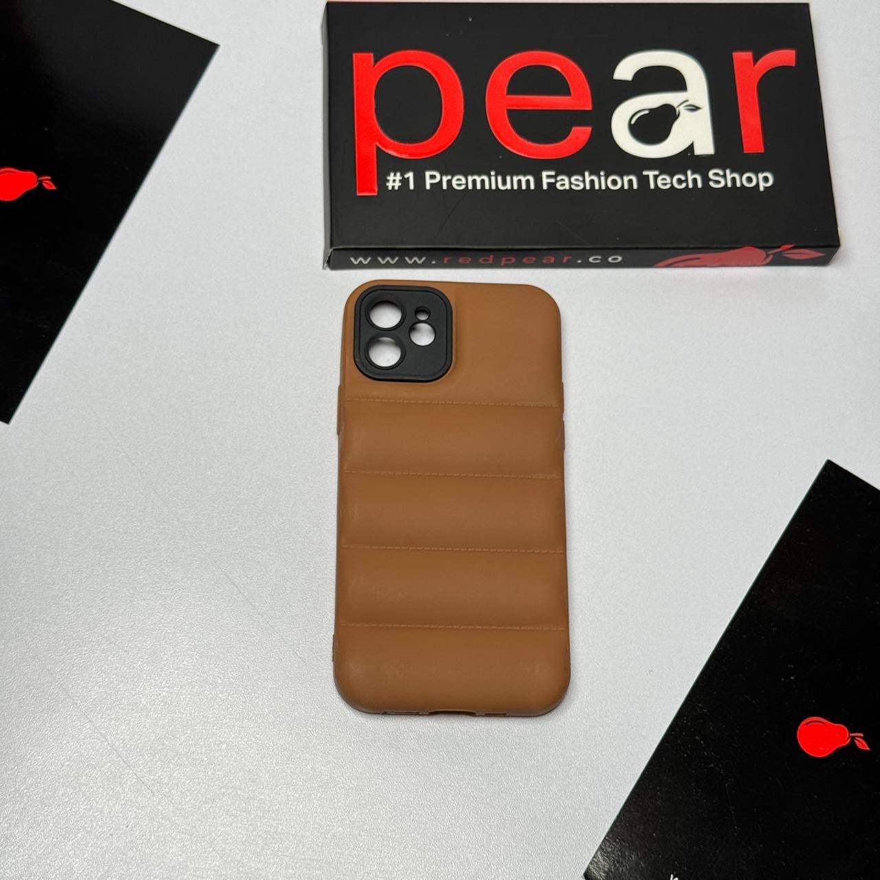 iPhone 12 Brown Puffer Case (RPS)