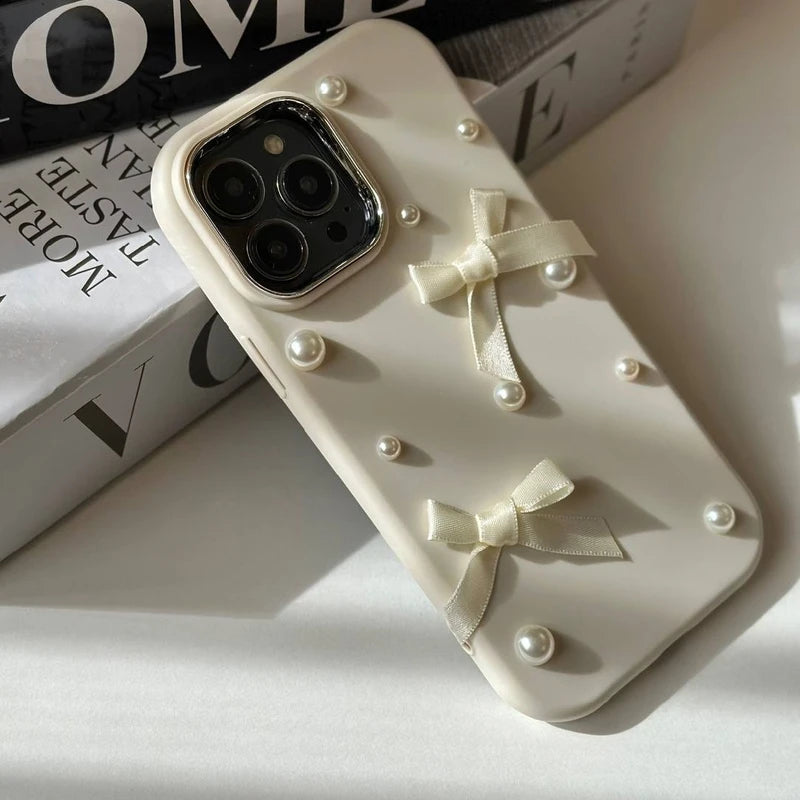 Bow & Pearls Silicon Case Premium Quality