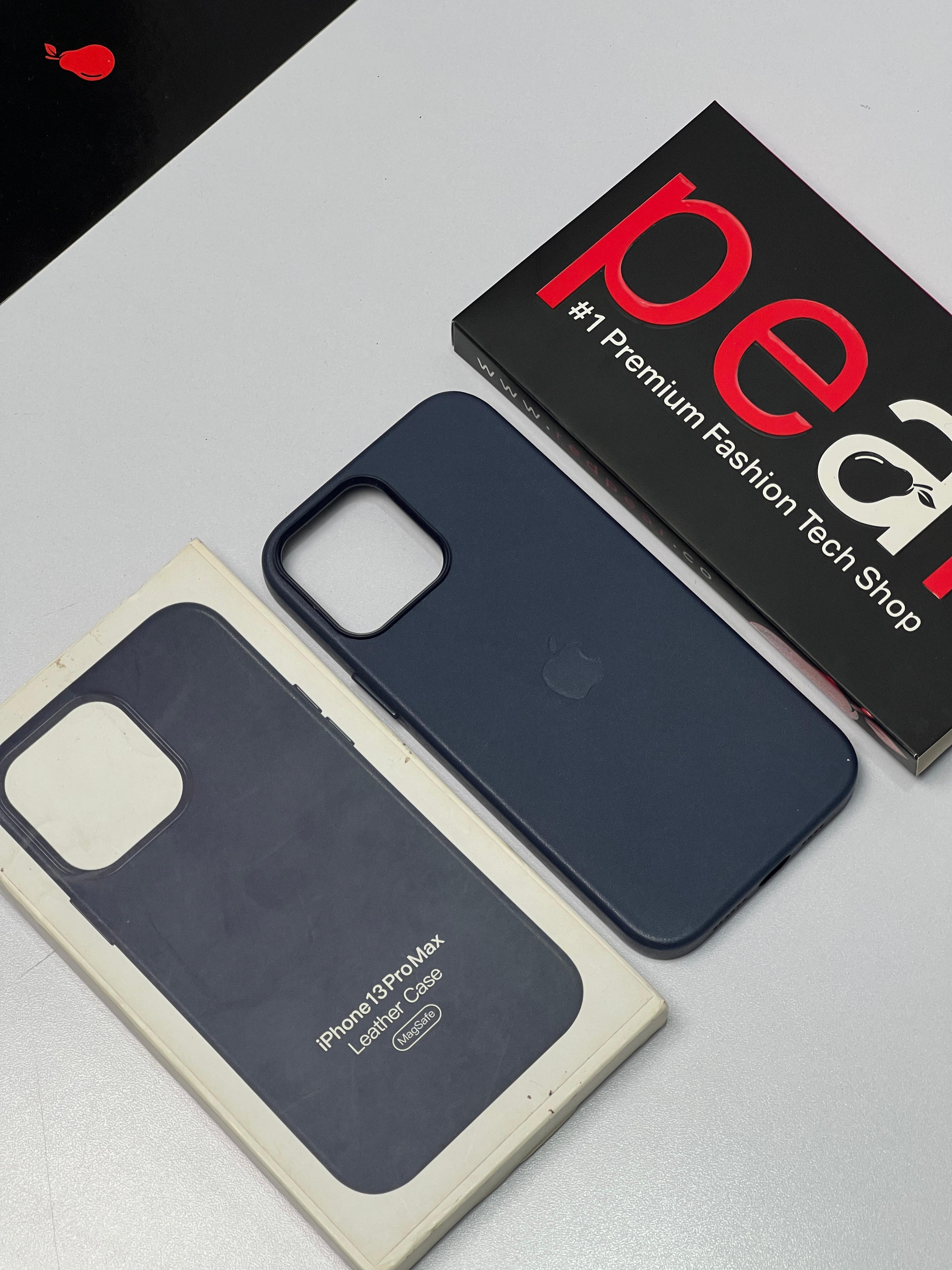 iPhone 13 Pro Max Navy Blue Leather Case (RPS)