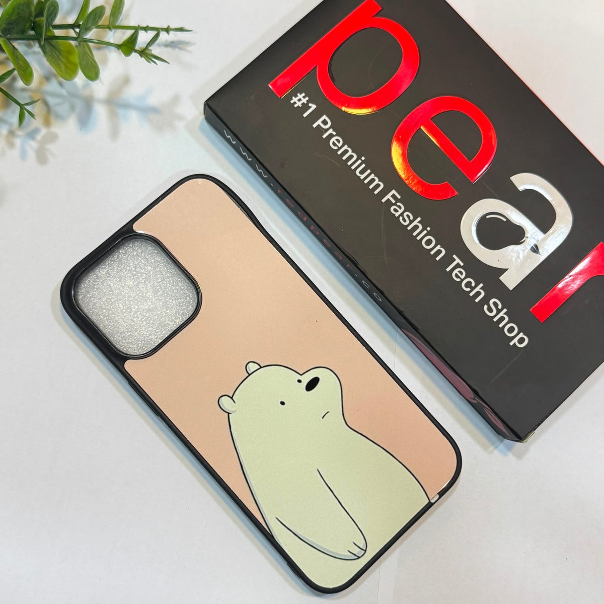 iPhone 14 Pro Max White Bear Glossy Case (RPS)