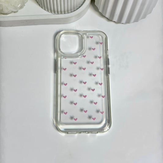 Small Hearts Clear Acrylic Case