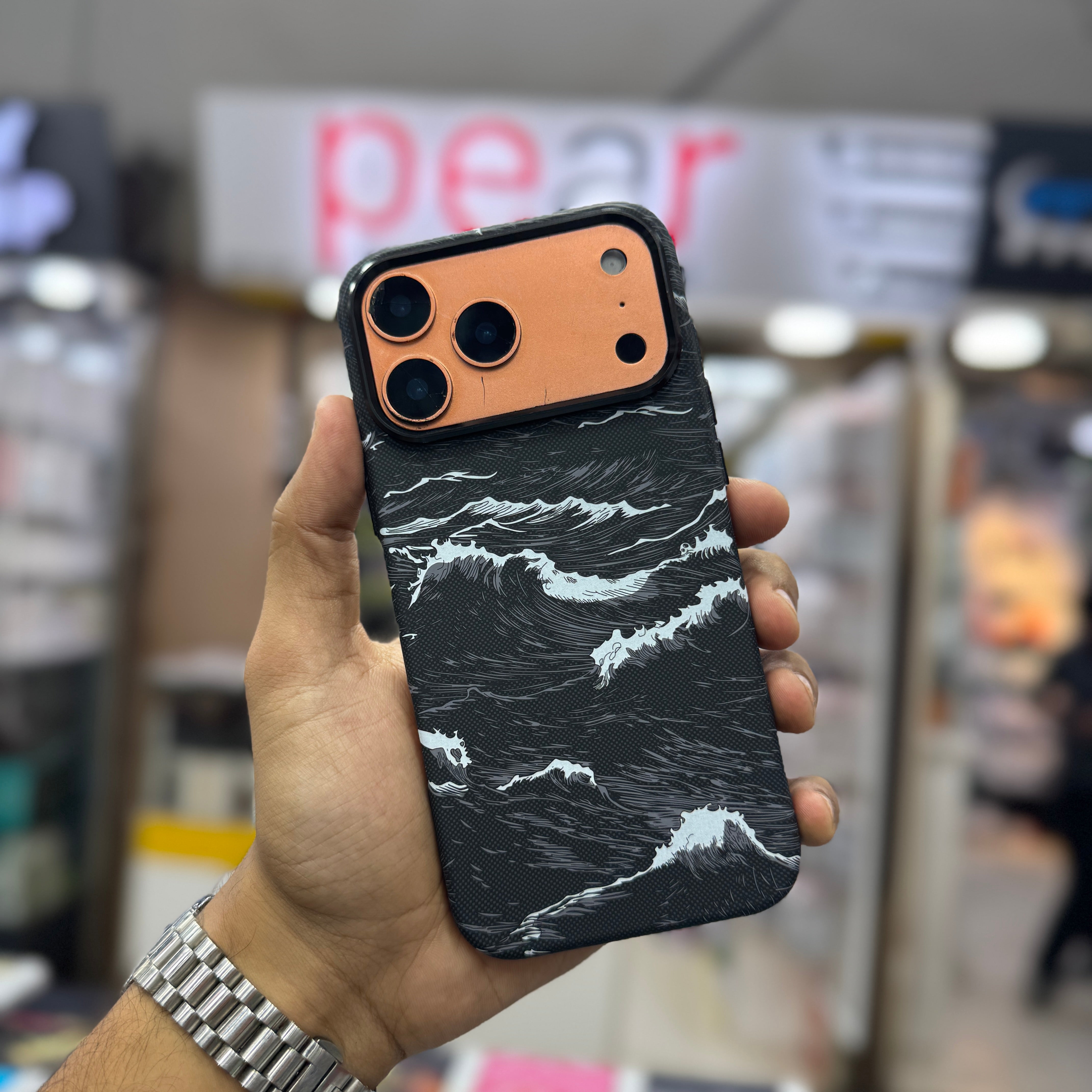 Ocean Wave Carbon Premium Quality Case