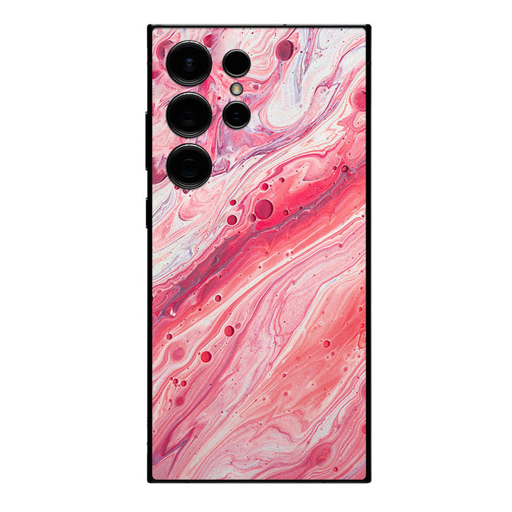 Pink Foil Marble Art Work Mobile Skin