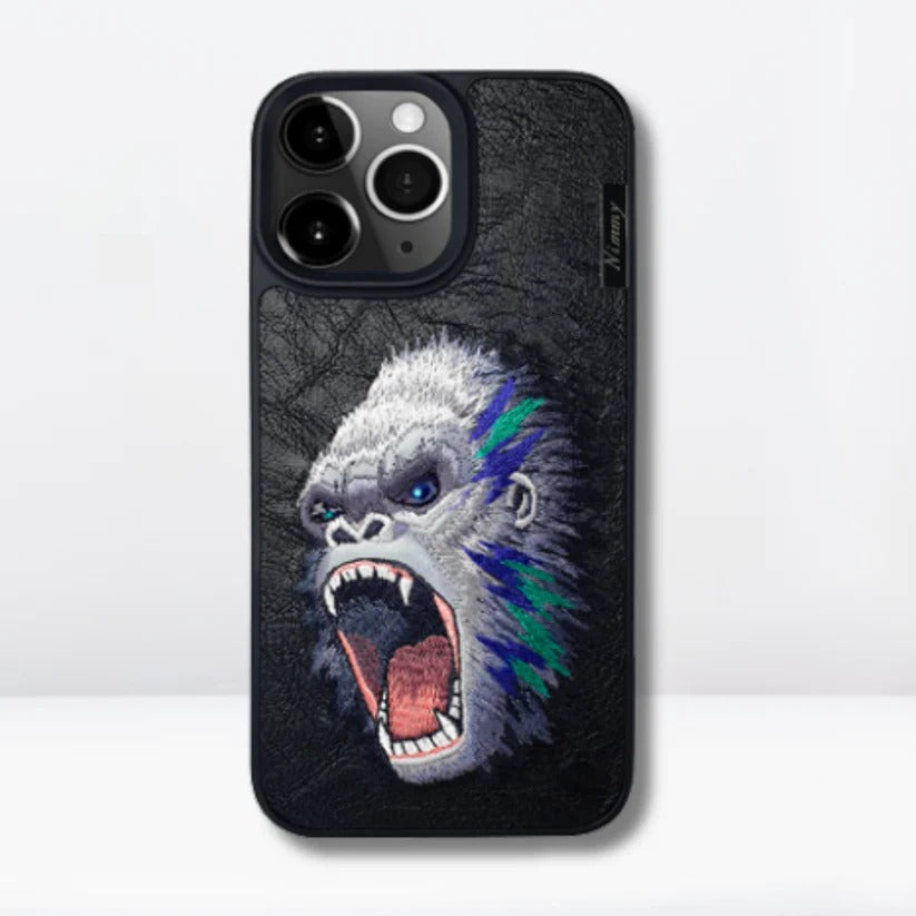 Nimmy Angry Gorilla 3D Embroided Case Covers (iPhone 15 series) - RedPear