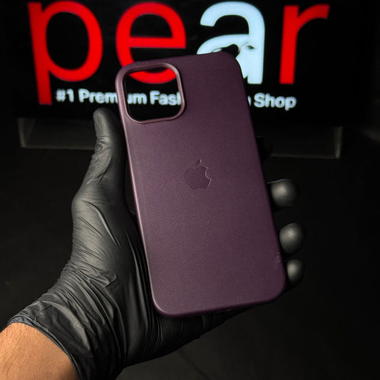 iPhone 12 Pro Max Deep Purple Leather Case (RPS)