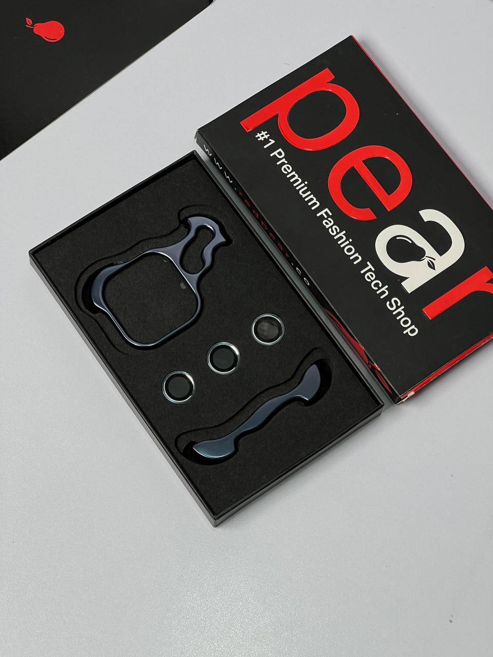 iPhone 15 Pro BLUE Titanium Premium Alloy Corner Pads Bumper With Metal Camera Lens Protection (RPS)