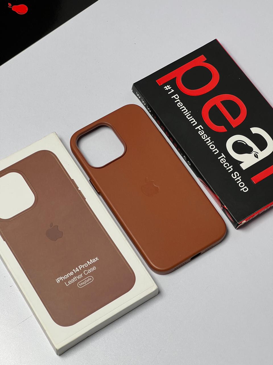 iPhone 14 Pro Max Camel Brown Leather Case (RPS)