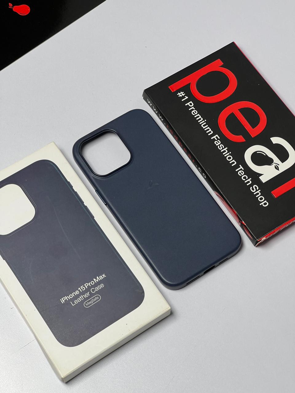 iPhone 15 Pro Max Navy Blue Leather Case (RPS)