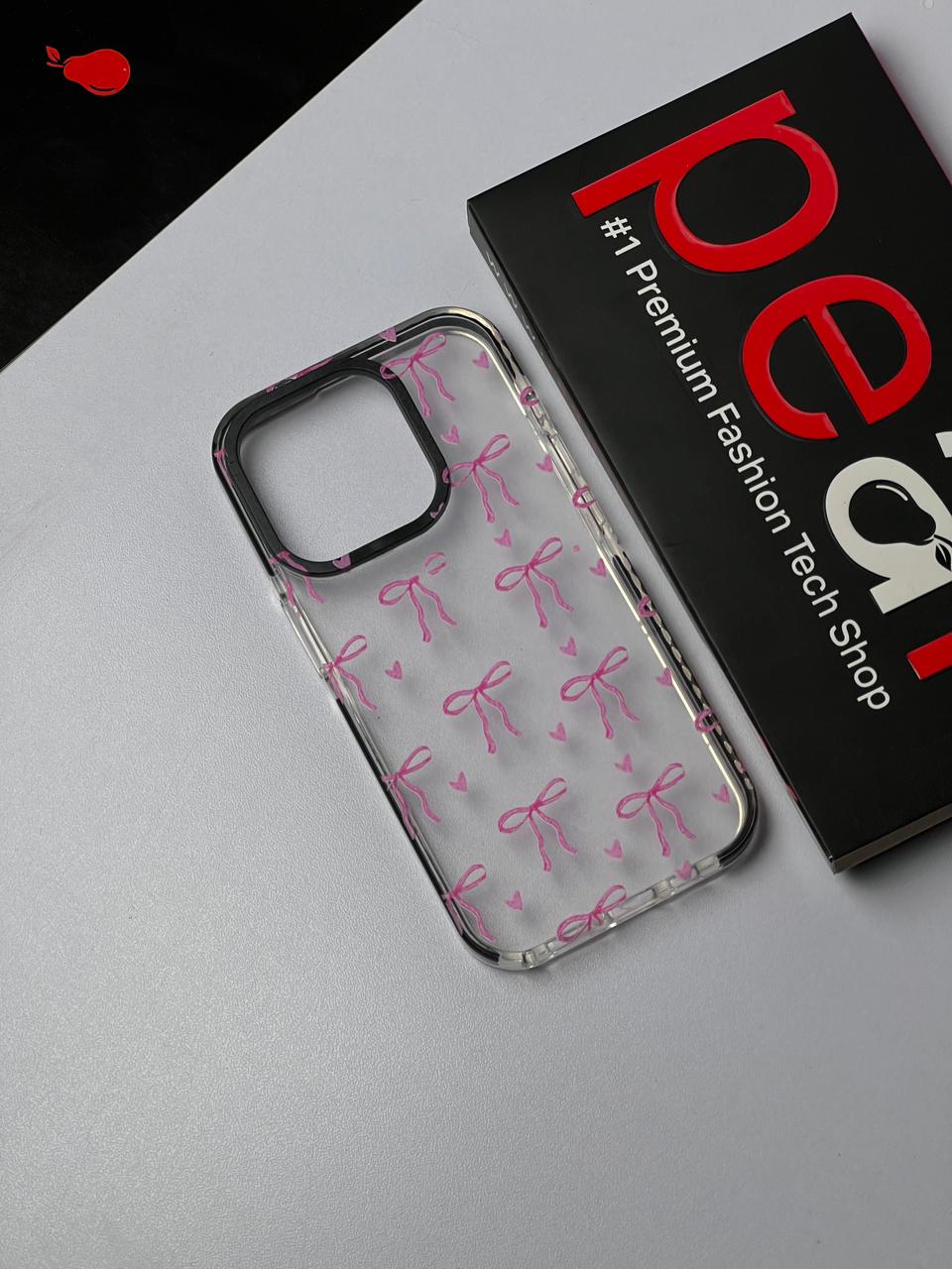 iPhone 15 Pro Pink Bow & Hearts Reverb case (RPS)