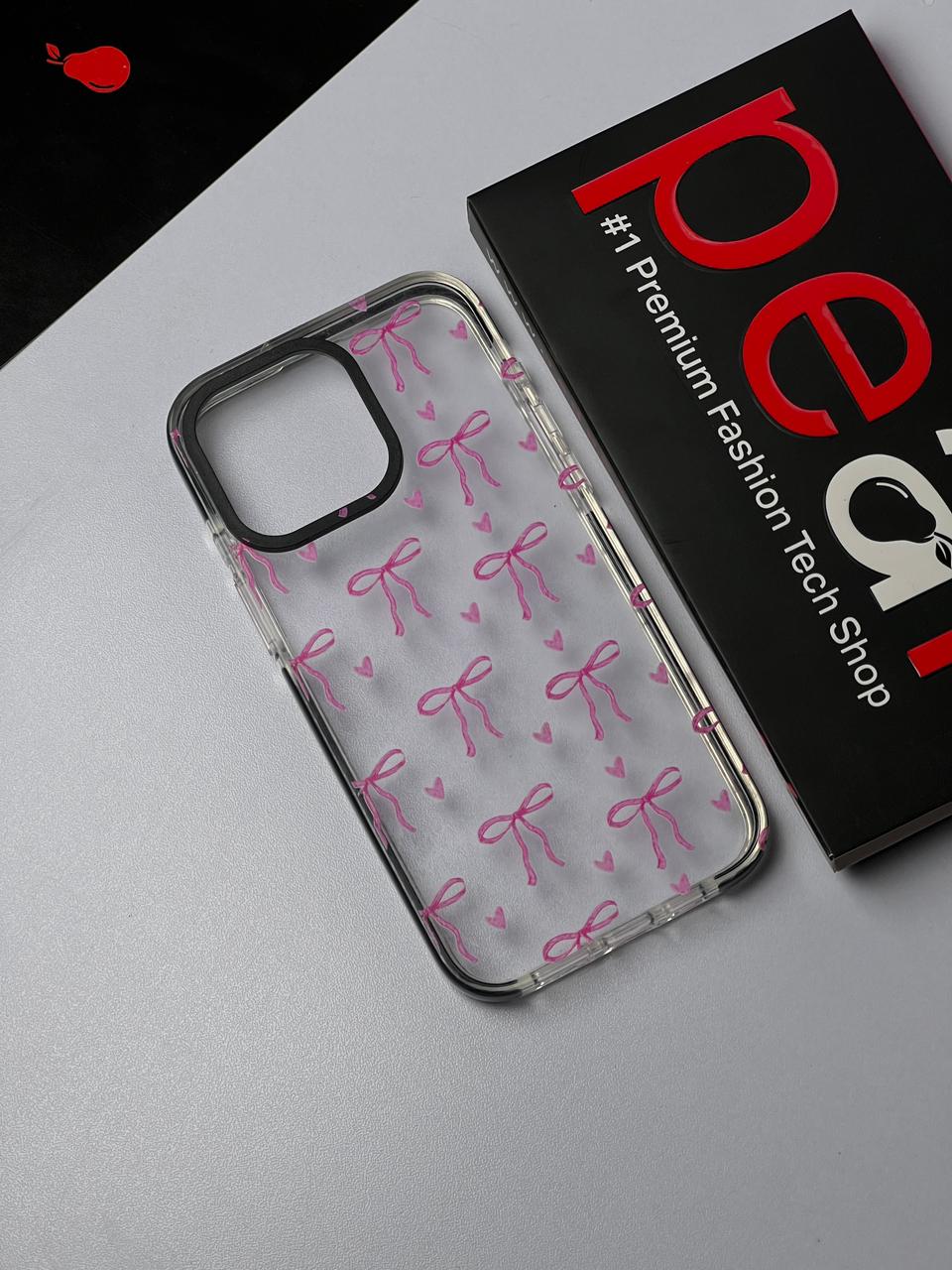 iPhone 15 Pro Max Pink Bow & Hearts Reverb case (RPS)