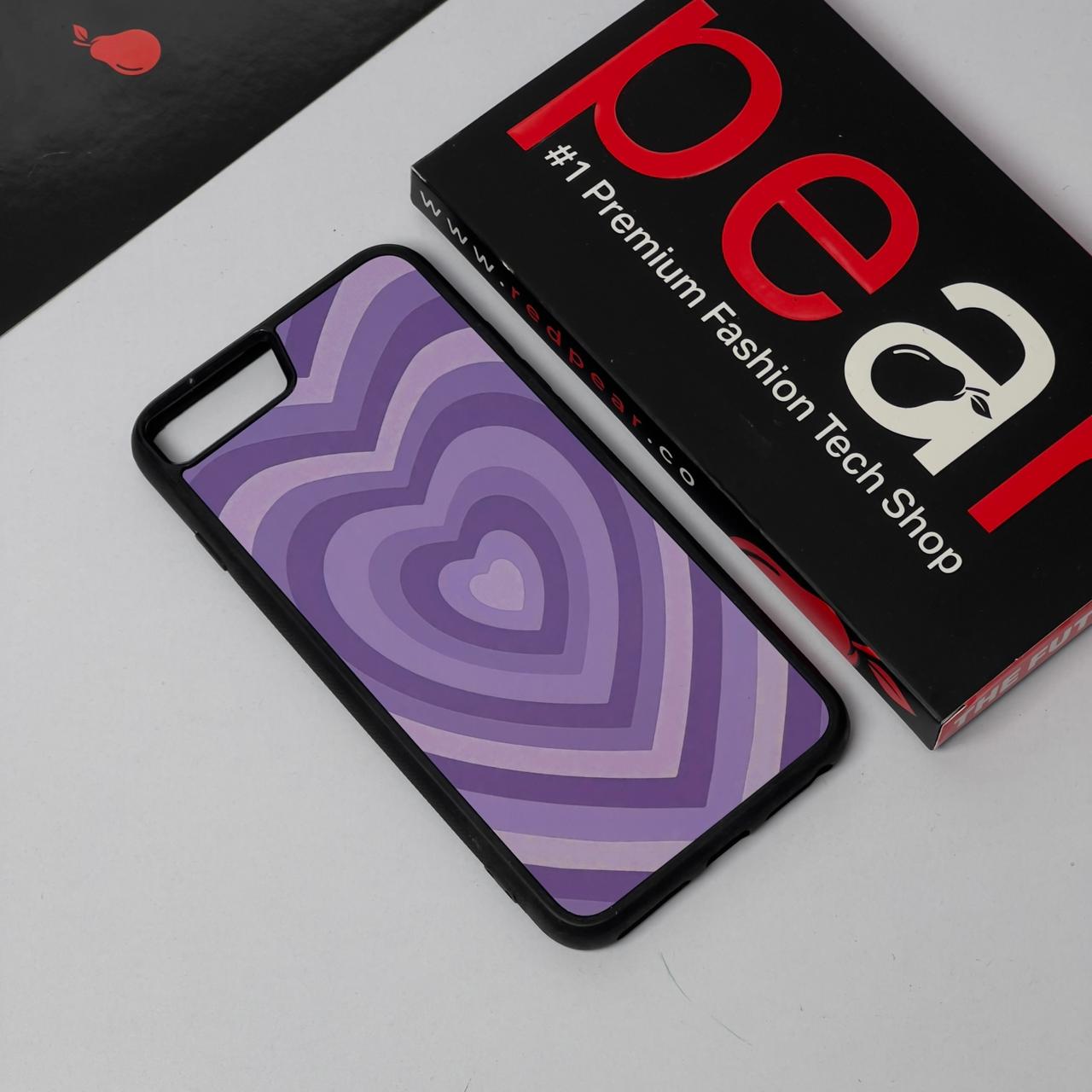 iPhone 7+/8+ Purple Hearts Glossy Case (RPS)