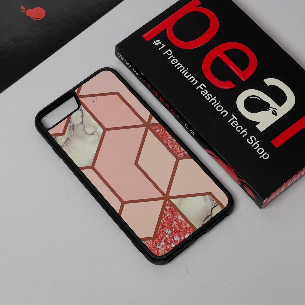 iPhone 7+/8+ Pink Marble Glossy Case (RPS)