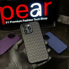 Luxury Weave Breathable Matte Woven Grid Case