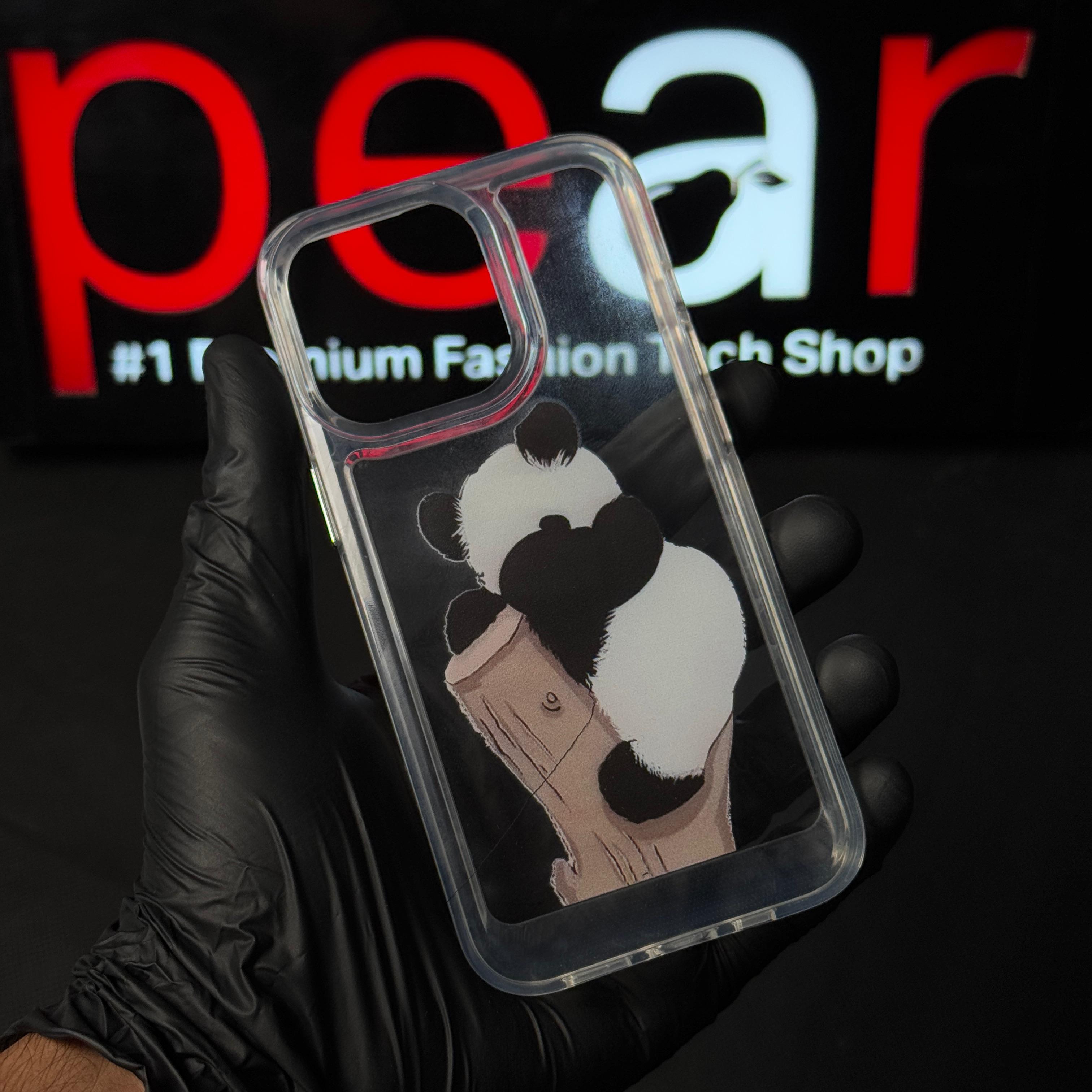 iPhone 13 Pro Sleeping Panda Clear Acrylic Case