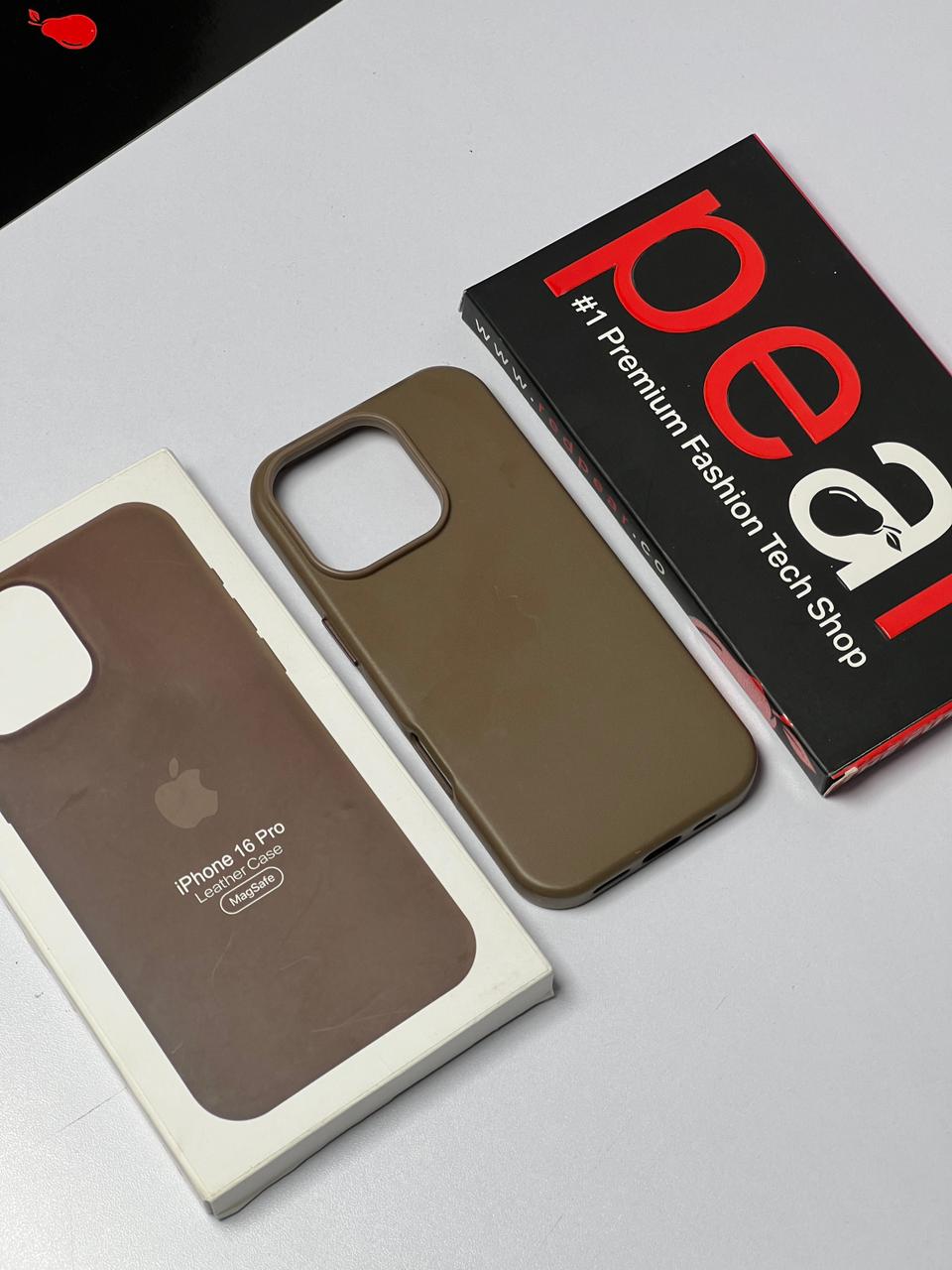 iPhone 16 Pro Dark Natural Titanium Leather Case (RPS)